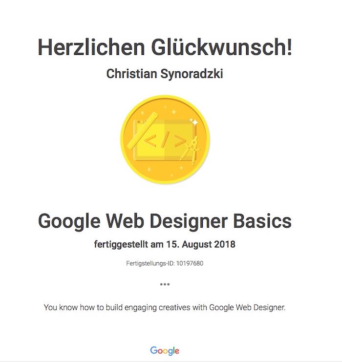 Google-Webdesign-Zertifika